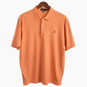 Polo Ralph Lauren Classic Fit Polo Shirt XL Orange Short Sleeve Cotton Men